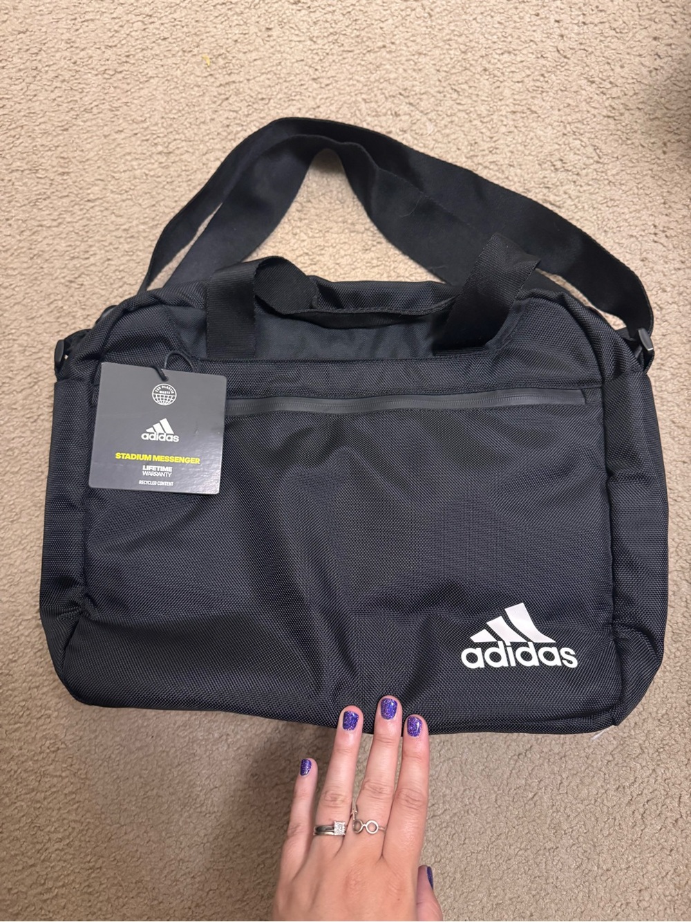 Adidas Black Messenger Bag
